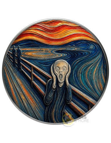 THE SCREAM By Edvard Munch Masterworks in Silver 1/2 Oz Silver Coin 1$ Republic of Sog 2026 - Coins & More - Coming Soon