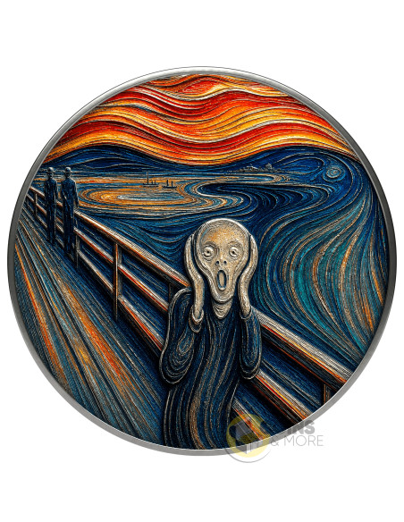 THE SCREAM By Edvard Munch Masterworks in Silver 1/2 Oz Silver Coin 1$ Republic of Sog 2026 - Coins & More - Coming Soon