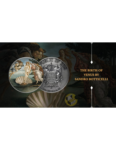 THE BIRTH OF VENUS By Sandro Botticelli Masterworks in Silver 1/2 Oz Silver Coin 1$ Republic of Sog 2026 - Coins & More - Pró...