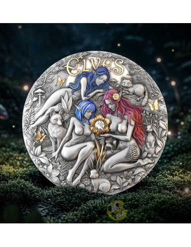 ELVES Eternal Sisters 2 Oz Silver Coin 2000 Francs Cameroon 2026 - Coins & More - Coming Soon