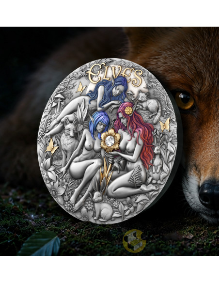 ELVES Eternal Sisters 2 Oz Silver Coin 2000 Francs Cameroon 2026 - Coins & More - Coming Soon