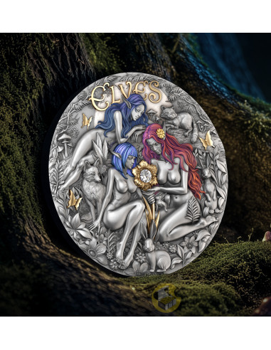 ELVES Eternal Sisters 2 Oz Silver Coin 2000 Francs Cameroon 2026 - Coins & More - Coming Soon