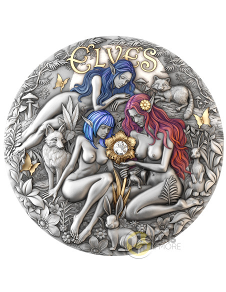 ELVES Eternal Sisters 2 Oz Silver Coin 2000 Francs Cameroon 2026 - Coins & More - Coming Soon