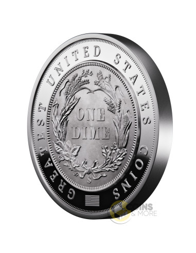 1894 BARBER DIME Greatest US Coins 2 Oz Silver Coin 5$ Niue 2026 - Coins & More - Niue