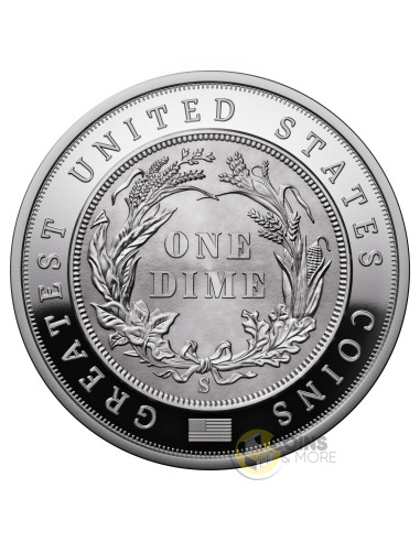 1894 BARBER DIME Greatest US Coins 2 Oz Silver Coin 5$ Niue 2026 - Coins & More - Niue