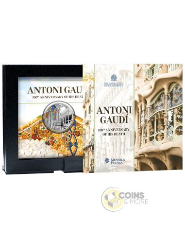 ANTONI GAUDI : 100TH ANNIVERSARY OF HIS DEATH 1 Oz Silver Coin 5€ Euro Malta 2026 - Coins & More - Coming Soon