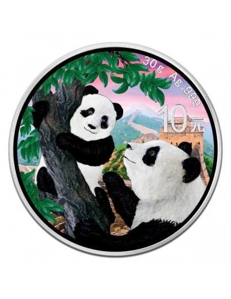 CHINESE PANDA - COLORIZED 30g Silver Coin 10 Yuan China 2021 - Coins & More - Chine
