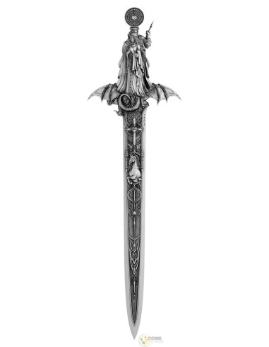 ASCALON : Sword of St. George Shaped 1 Oz Silver Coin 2 Tala Samoa 2026 - Coins & More - Próximamente