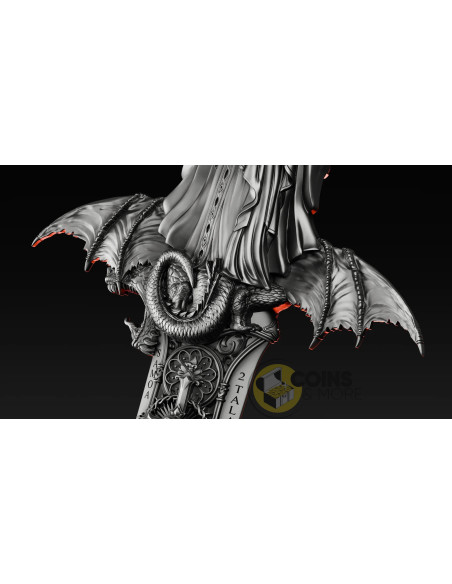 ASCALON : Sword of St. George Shaped 1 Oz Silver Coin 2 Tala Samoa 2026 - Coins & More - Próximamente