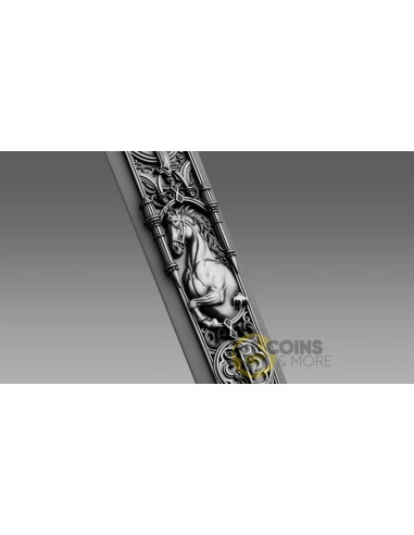 ASCALON : Sword of St. George Shaped 1 Oz Silver Coin 2 Tala Samoa 2026 - Coins & More - Próximamente