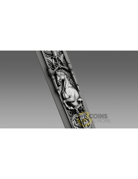 ASCALON : Sword of St. George Shaped 1 Oz Silver Coin 2 Tala Samoa 2026 - Coins & More - Próximamente