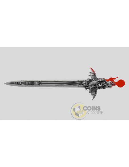 ASCALON : Sword of St. George Shaped 1 Oz Silver Coin 2 Tala Samoa 2026 - Coins & More - Próximamente