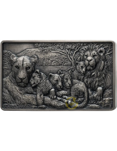 LION FAMILY 1Kg Kilo Silver Coin 1000 Francs Benin 2026 - Coins & More - Africa