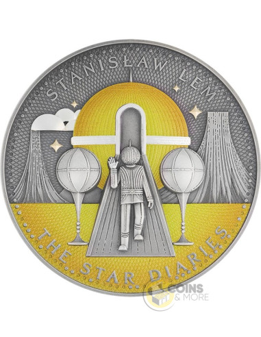 THE STAR DIARIES Stanislaw Lem Master of Science Fiction 2 Oz Silver Coin 1000 Francs Cameroon 2026 - Coins & More - In Arrivo