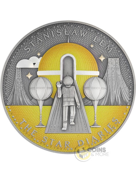 THE STAR DIARIES Stanislaw Lem Master of Science Fiction 2 Oz Silver Coin 1000 Francs Cameroon 2026 - Coins & More - In Arrivo