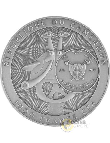 THE STAR DIARIES Stanislaw Lem Master of Science Fiction 2 Oz Silver Coin 1000 Francs Cameroon 2026 - Coins & More - In Arrivo