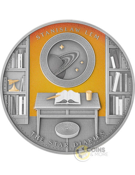 THE STAR DIARIES Stanislaw Lem Master of Science Fiction 200g Silver Coin 2000 Francs Cameroon 2026 - Coins & More - In Arrivo