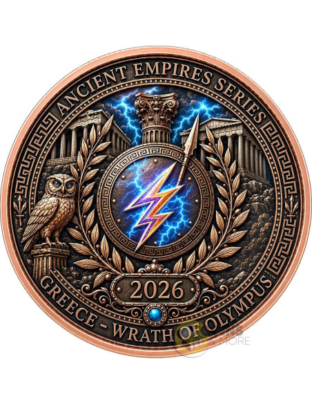 GREECE Ancient Empires 1 Oz Copper Medal - Coins & More - Coming Soon
