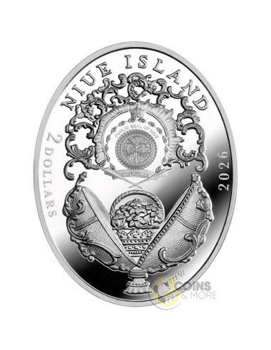 CORONATION EGG Faberge Eggs Silver Coin 2$ Niue 2026 - Coins & More - In Arrivo