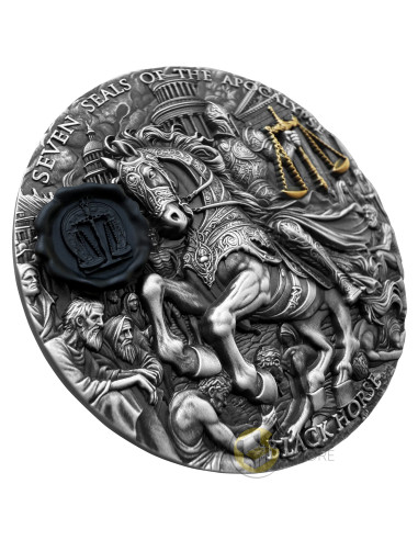 BLACK HORSE HORSE Seven Seals Of The Apocalypse 3 Oz Silver Coin 7$ Niue 2026 - Coins & More - Demnächst