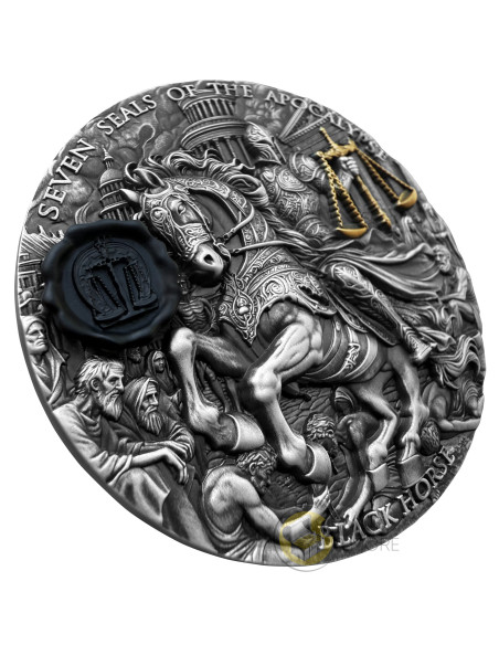 BLACK HORSE HORSE Seven Seals Of The Apocalypse 3 Oz Silver Coin 7$ Niue 2026 - Coins & More - Demnächst