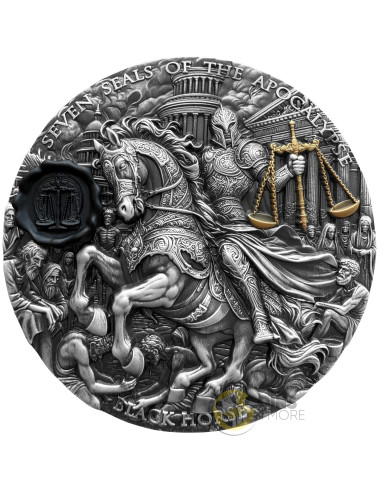 BLACK HORSE HORSE Seven Seals Of The Apocalypse 3 Oz Silver Coin 7$ Niue 2026 - Coins & More - Demnächst