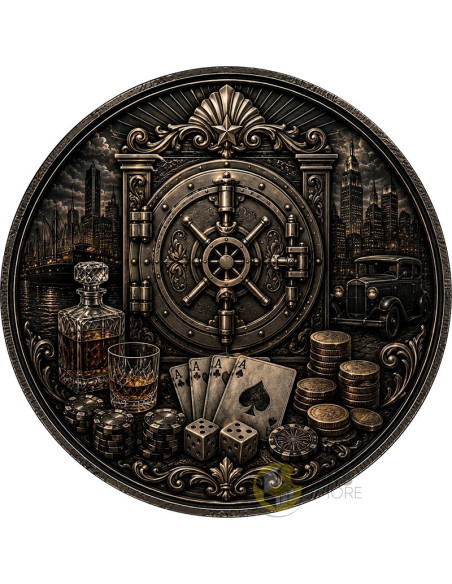 LUCKY LUCIANO Stars of Crime 1 Oz Copper Medal - Coins & More - Próximamente