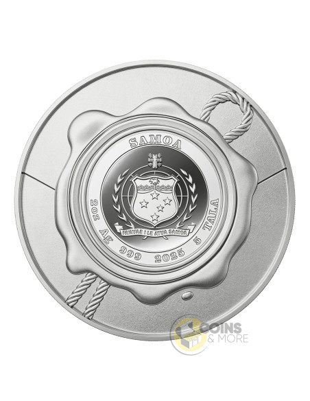 VATICAN CITY The View from Above 2 Oz Silver Coin 5 Tala Samoa 2026 - Coins & More - In Arrivo