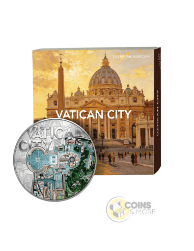 VATICAN CITY The View from Above 2 Oz Silver Coin 5 Tala Samoa 2026 - Coins & More - In Arrivo
