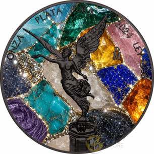 MOSAIC Precious Gemstones 1 Oz Silver Coin Mexico 2026 - Coins & More - À Venir