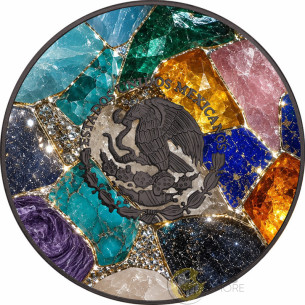 MOSAIC Precious Gemstones 1 Oz Silver Coin Mexico 2026 - Coins & More - À Venir 2