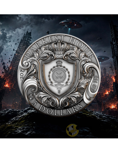 DARKEST HOUR 2 Oz Silver Coin 5$ Niue 2026 - Coins & More - Próximamente
