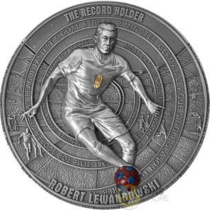 THE RECORD HOLDER ROBERT LEWANDOWSKI The Way to the Dreams 2 Oz Silver Coin 5$ Niue 2025 - Coins & More - Coming Soon