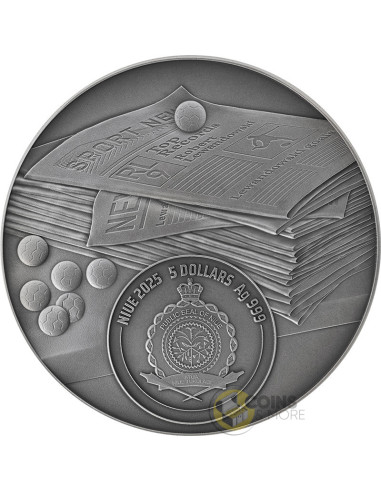 THE RECORD HOLDER ROBERT LEWANDOWSKI The Way to the Dreams 2 Oz Silver Coin 5$ Niue 2025 - Coins & More - Niue