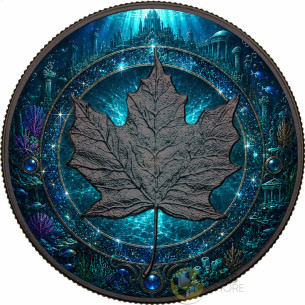 WATER RING Elemental Realms Diamond Dust & Ruthenium 1 Oz Silver $5 Canada 2026 - Coins & More - À Venir