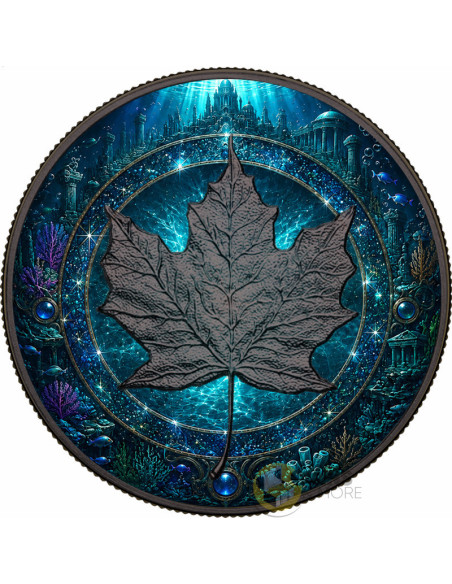 WATER RING Elemental Realms Diamond Dust & Ruthenium 1 Oz Silver $5 Canada 2026 - Coins & More - À Venir