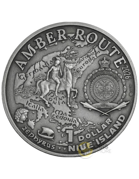 AUSTRIA Amber Route Silver Coin 1$ Niue 2026 Silver Coin 1$ Niue 2026 - Coins & More - Coming Soon