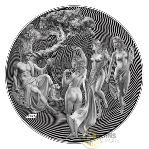 PARIS & THE THREE GRACES Mythos 2 Oz Silver Coin 2000 Francs Cameroon 2026 - Coins & More - Coming Soon
