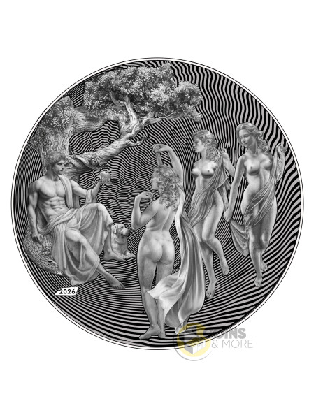 PARIS & THE THREE GRACES Mythos 2 Oz Silver Coin 2000 Francs Cameroon 2026 - Coins & More - Coming Soon