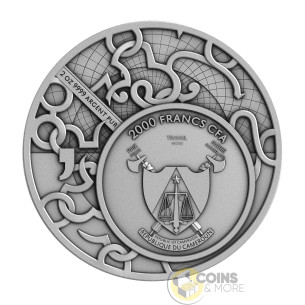 PARIS & THE THREE GRACES Mythos 2 Oz Silver Coin 2000 Francs Cameroon 2026 - Coins & More - Coming Soon 2