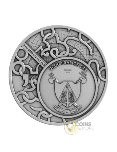 PARIS & THE THREE GRACES Mythos 2 Oz Silver Coin 2000 Francs Cameroon 2026 - Coins & More - Coming Soon