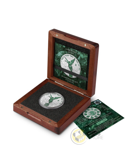 LIBERTAD Diamond Dust Poison 1 Oz Silver Coin Mexico 2024 - Coins & More - Próximamente
