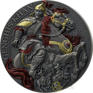 GENGHIS KHAN Great Commanders 5 Oz Silver Coin 5000 Francs Cameroon 2026 - Coins & More - Demnächst