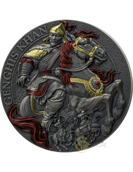 GENGHIS KHAN Great Commanders 5 Oz Silver Coin 5000 Francs Cameroon 2026 - Coins & More - Demnächst