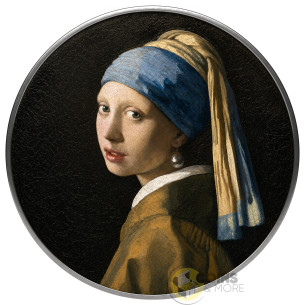 GIRL WITH A PEARL EARRING By Johannes Vermeer Masterworks in Silver 1/2 Oz Silver Coin 1$ Republic of Sog 2026 - Coins & More...