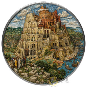 THE TOWER OF BABEL By Bruegel Masterworks in Silver 1/2 Oz Silver Coin 1$ Republic of Sog 2026 - Coins & More - Próximamente