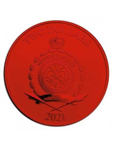 GALACTIF EMPIRE Space Red Metallic Effect Star Wars 1 Oz Silver Coin 2$ Niue 2021 - Coins & More - Niue