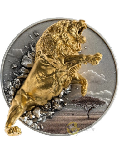 THE LION Dynamic Dimension 5 Oz Silver Coin 100 Francs Burundi 2026 - Coins & More - In Arrivo