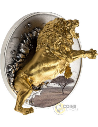 THE LION Dynamic Dimension 5 Oz Silver Coin 100 Francs Burundi 2026 - Coins & More - In Arrivo