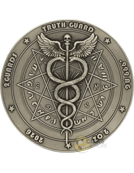 AZURE DRAGON 2 Oz Silver Coin 2 Guards Truth Guard 2026 - Coins & More - Plata